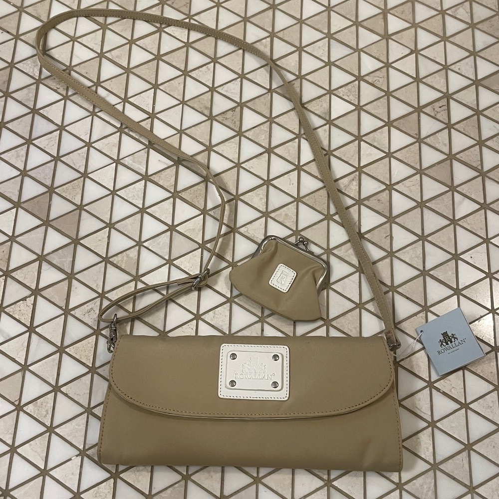 Rowallan of Scotland Crossbody Clutch Bag with Matching Coin Purse Set NWT N…